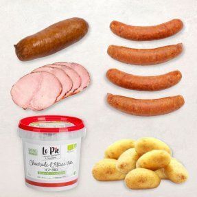 🇫🇷 Saucisson à lail courbé nature boyau naturel - 700g