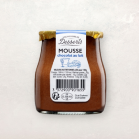 Mousse chocolat au lait 90g Mousse chocolat au lait 90g