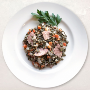Salade de lentilles au...