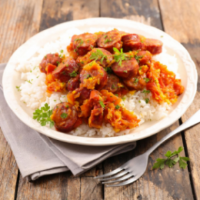 Recette rougail saucisse...