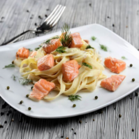 Recette de pâtes au saumon