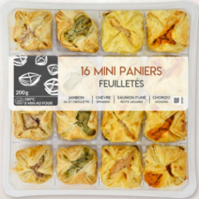 Mini paniers feuilletes x16...